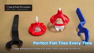 Assistir: Sistema de nivelamento de ladrilhos de 2 mm 100 peças para vitrine de ladrilhos de 3-15 mm