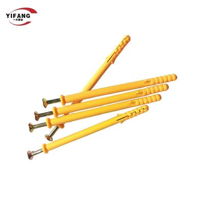 O peixe azul amarelo como o parafuso plástico do Drywall da âncora da expansão obstrui o padrão comum